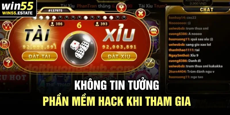Không tin tưởng phần mềm hack khi tham gia